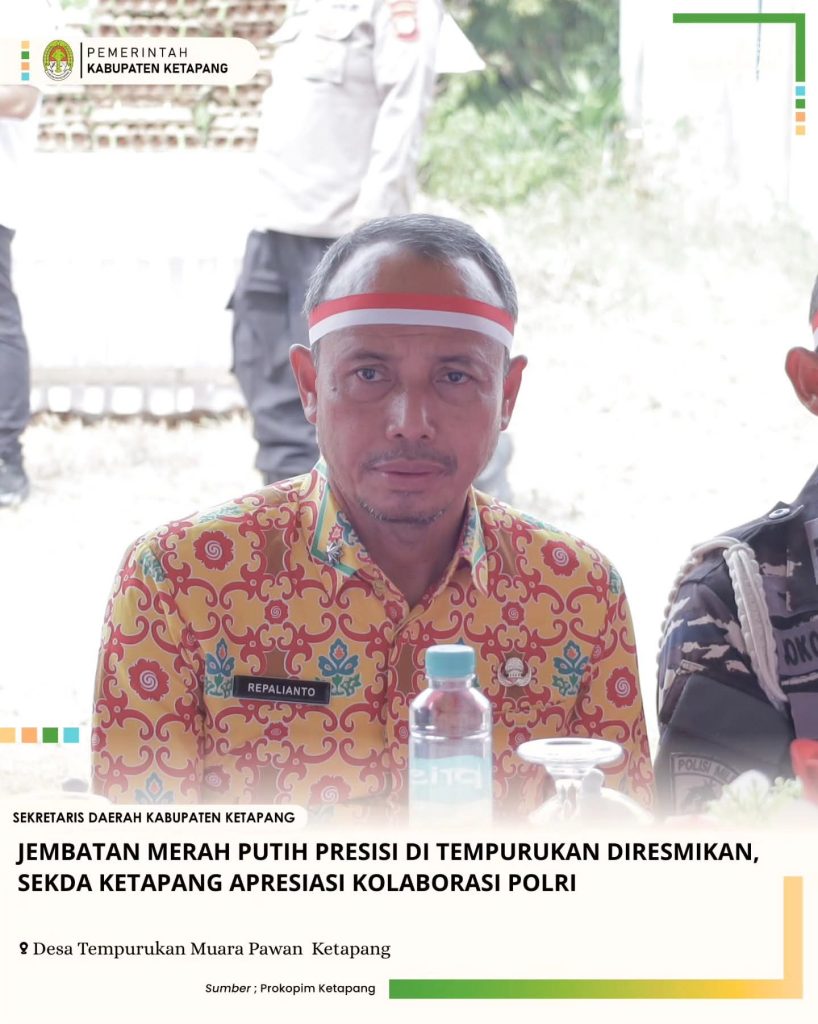 Jembatan Merah Putih Presisi di Tempurukan Diresmikan, Sekda Ketapang Apresiasi Kolaborasi Polri