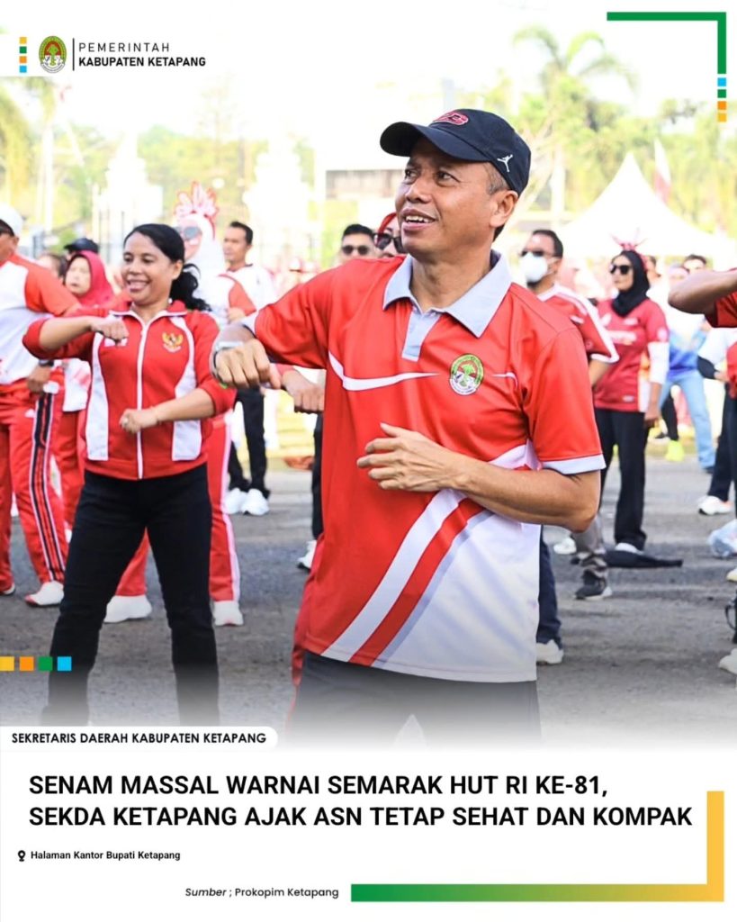 Sekda Ketapang Ajak ASN Perkuat Kebersamaan Melalui Senam Massal Peringatan HUT Ke-81 Republik Indonesia